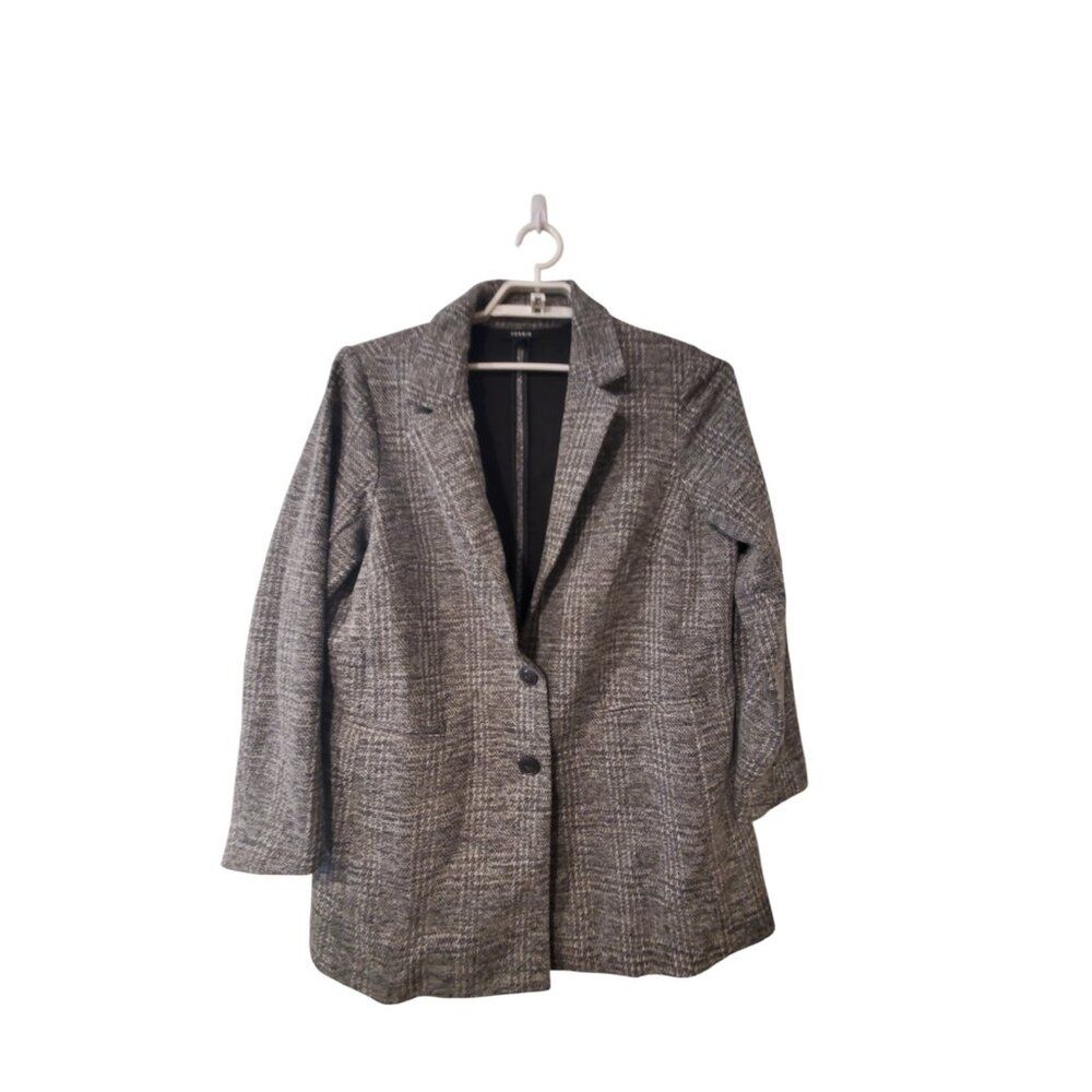 Torrid double knit boyfriend blazer womens 2 2X jacket plaid